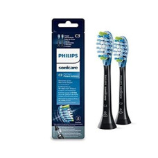 Philips Zobu birste Philips  Interchangeable Sonic Toothbrush Heads HX9042/33 Sonicare C3 Premium Plaque Defence Heads, For adults and children, Number of brush heads included 2, Sonic technology, Black