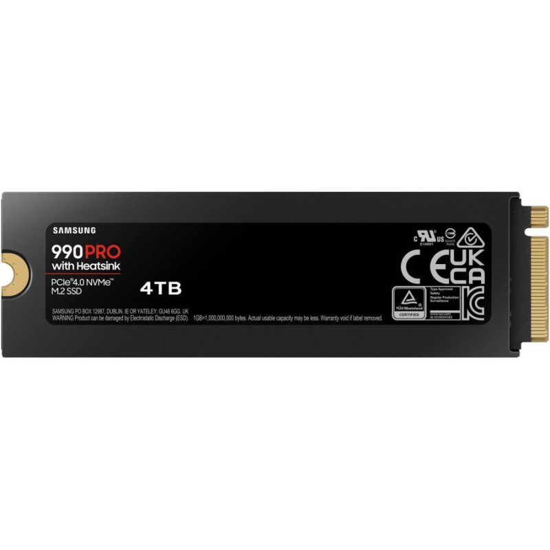 Samsung Cietais disks SSD Samsung  990 PRO with Heatsink PCIe 4.0 NVMe M.2 4TB