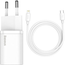Baseus Adapteris Baseus  MOBILE CHARGER WALL 20W/WHITE TZCCSUP-B02