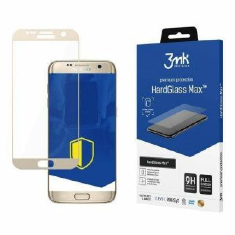 3MK Aizsargstikls 3MK Samsung Galaxy S7 Edge Gold - HardGlass Max