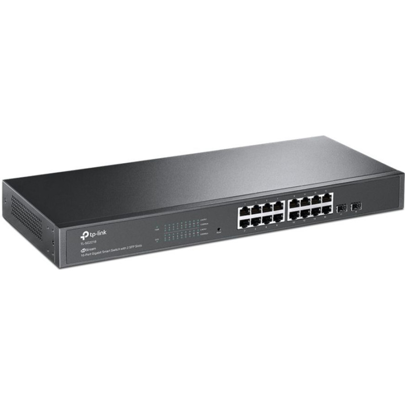 Tp-Link Serveru  - Citi piederumi TP-Link  JetStream Smart Switch TL-SG2218 10/100/1000 Mbps (RJ-45), Web managed, Rackmountable, Ethernet LAN (RJ-45) ports 16, SFP ports quantity 2