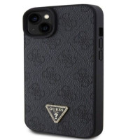 Guess Aizmugurējais vāciņš Guess Apple iPhone 15 Plus Strass Triangle Metal Logo Case Black