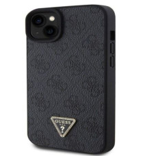 Guess Aizmugurējais vāciņš Guess Apple iPhone 15 Plus Strass Triangle Metal Logo Case Black