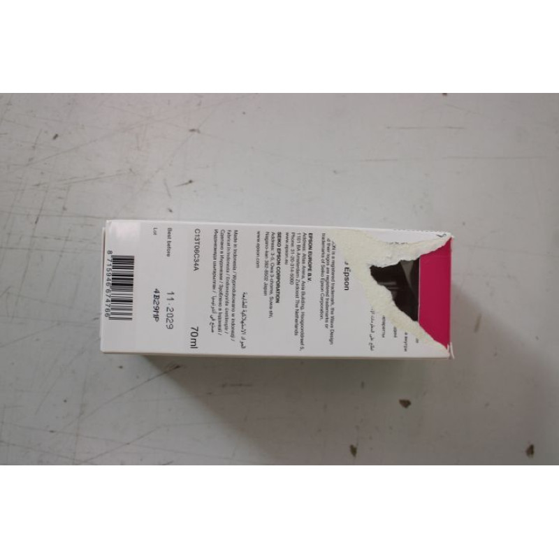 Epson Aksesuāri un izejmateriāli EPSON  SALE OUT.  112 EcoTank Pigment Magenta ink bottle |  112 EcoTank Pigment | C13T06C34A | Ink Bottle | Magenta | DAMAGED PACKAGING