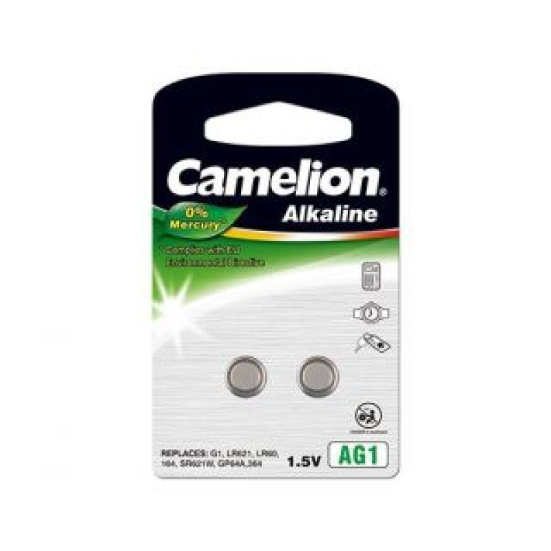 Camelion Cita datorprece Camelion  AG1/LR60/LR621/364, Alkaline Buttoncell, 2 pc(s)