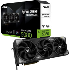 Asus Grafiskās karte / Video kartes Asus  Graphics Card||NVIDIA GeForce RTX 5080|16 GB|GDDR7|256 bit|PCIE 5.0 16x|Triple slot Fansink|2xHDMI|3xDisplayPort|TUF-RTX5080-O16G-GAMING