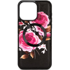 Evelatus Aizmugurējais vāciņš Evelatus Apple iPhone 15 Pro Leather Case Zipper Design Flower Black