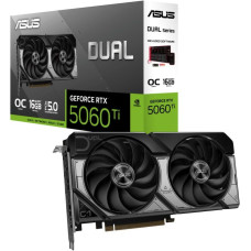 Asus Grafiskās karte / Video kartes Asus  Graphics Card||NVIDIA GeForce RTX 5060 Ti|16 GB|GDDR7|128 bit|PCIE 5.0 16x|Dual Slot Fansink|1xHDMI|3xDisplayPort|DUAL-RTX5060TI-O16G