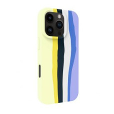 Evelatus Aizmugurējais vāciņš Evelatus Apple iPhone 16 Pro Multi-Colored Silicone Case With MagSafe Ceramic White