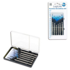 Logilink Serveru  - Citi piederumi Logilink  Small Screwdriver Set, 6pcs Incl. transport boxThe set includes1x slot driver 1.4 mm1x slot driver 2.0 mm1x slot driver 2.4 mm1x slot driver 3.0 mm1x Cross slot driver 0 mm1x Cross slot driver 1 mm