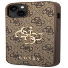 Guess Aizmugurējais vāciņš Guess Apple iPhone 14 Plus Metal Logo Case Brown