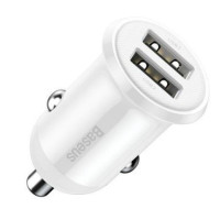 Baseus Auto lādētāji Baseus  Grain Pro car charger 2x USB 4.8 A White