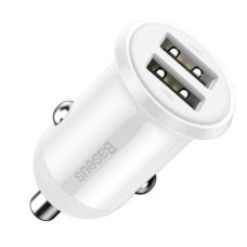 Baseus Auto lādētāji Baseus  Grain Pro car charger 2x USB 4.8 A White