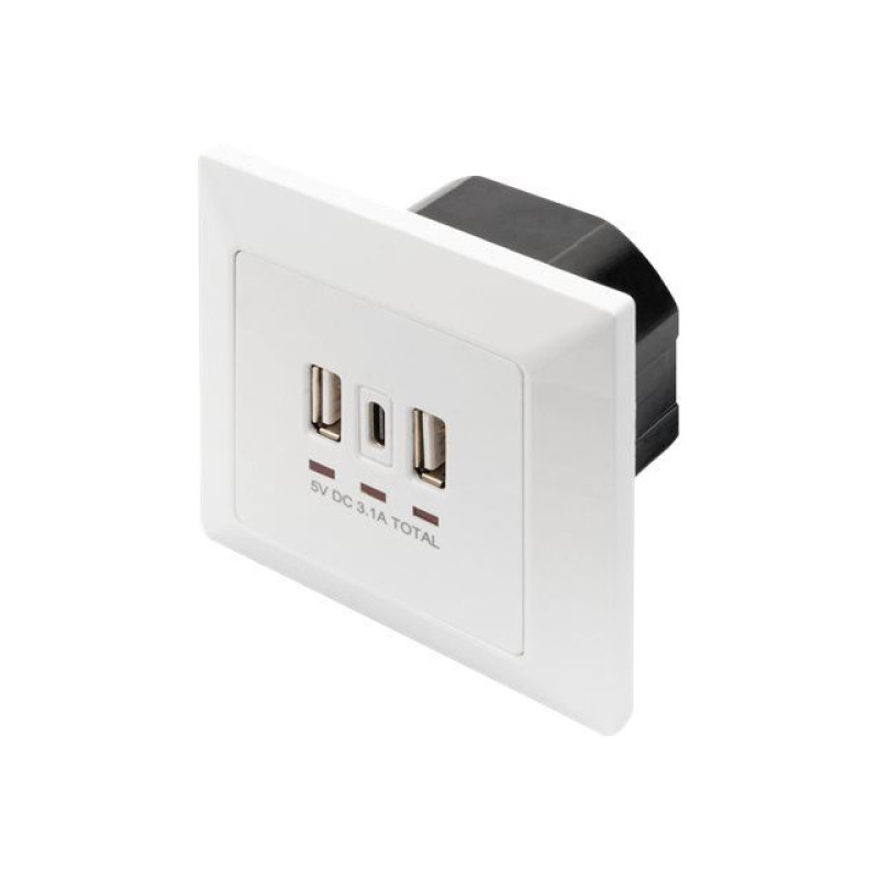 Digitus Serveru  - Citi piederumi Digitus  Socket with USB A&USB-C Ports, flush mounted