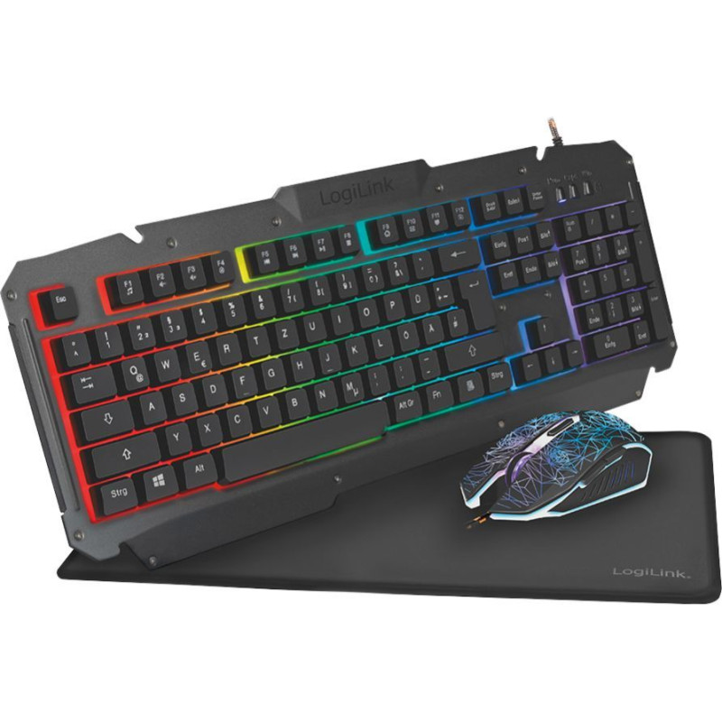 Logilink Datora tastatūra Logilink  ID0185 Keyboard, Mouse and Pad Set, Mouse included, DE
