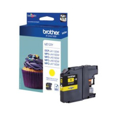 Brother Aksesuāri un izejmateriāli Brother  LC123Y | Ink Cartridge | Yellow