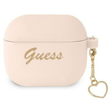 Guess Maciņš austiņām Guess Apple AirPods 3 cover Silicone Charm Heart Collection case Pink