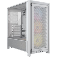 Corsair Datoru korpusi Corsair  PC Case | Frame 4000D RS ARGB Modular | White | Mid-Tower | Power supply included No