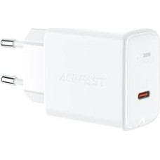 Acefast Adapteris Acefast  Acefast charger GaN USB Type C 30W, PD, QC 3.0, AFC, FCP white (A21 white)