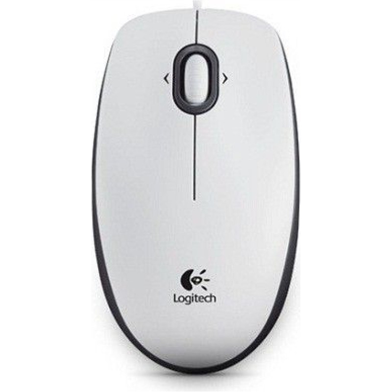 Logitech Datora pele Logitech  B100 White, Portable Optical Mouse