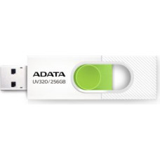 Adata Zibatmiņa ADATA  AUV320 256GB USB Flash Drive, White/Green