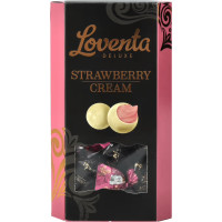 LOVENTA praline šokolādes konfektes ar zemeņu krēmu Deluxe 130g
