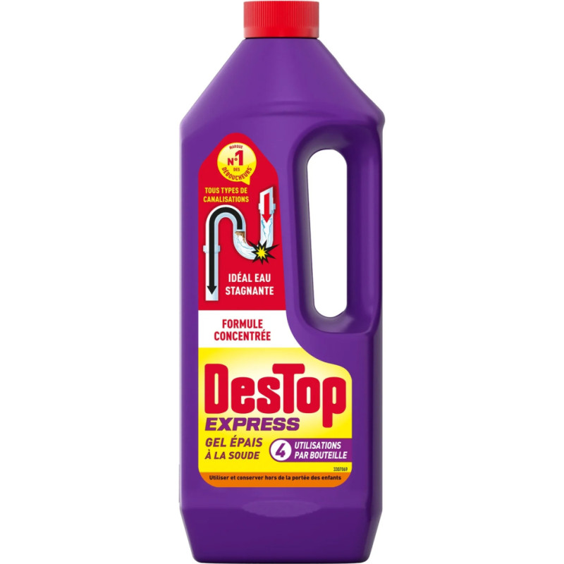 DESTOP Gel Express cauruļu tīrīšanas līdzeklis ar sodu 950ml