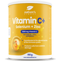 Nature's finest Cink + Selen + Vitamin C. Unikāla imunitātes stiprināšanas formula - augstas dozācijas C vitamīnas ar cinku un selēnu. Bez cukura. 150g