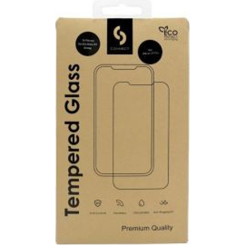 Connect Aizsargstikls Connect Xiaomi Poco M6 Pro 5G 2.5D Full Cover Japan Glue Glass Anti-Static Stronger