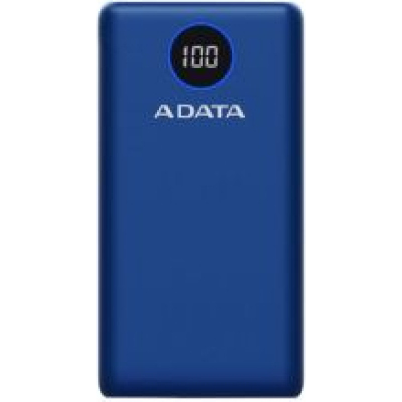 Adata Bezvadu lādētājs ADATA  ADATA P20000QCD PowerBank 20000mAh Blue