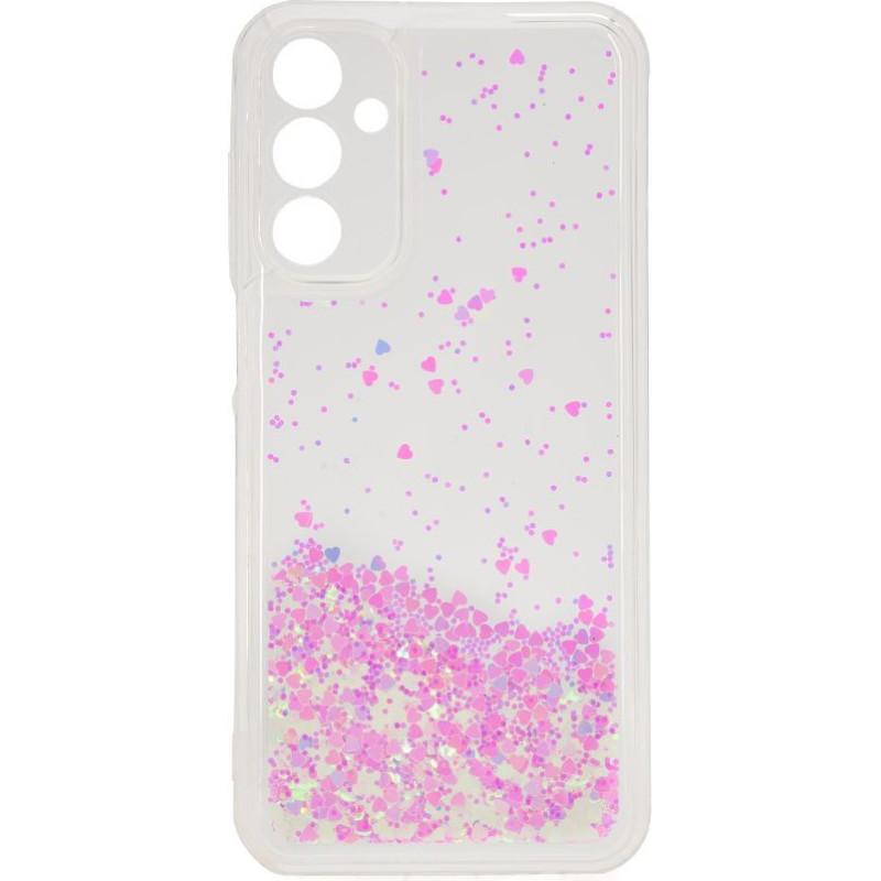 Ilike Aizmugurējais vāciņš iLike Samsung Galaxy A15 Silicone Case Water Glitter Light Pink