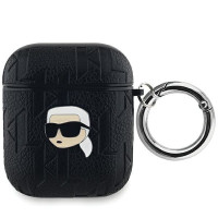 Karl Lagerfeld Maciņš austiņām Karl Lagerfeld  Karl Lagerfeld Monogram Karl Head case for AirPods 1 / 2 - black