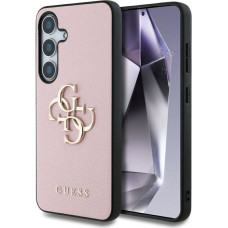 Guess Aizmugurējais vāciņš Guess Apple Etui Guess Grained Big 4G Logo Small      Classic Logo do Samsung Galaxy S25 różowy