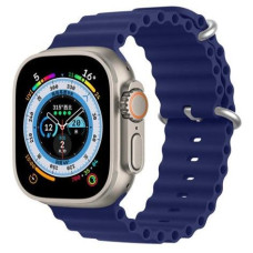 Dux Ducis Siksniņa Dux Ducis  Strap Watch Strap 8 / 7 / 6 / 5 / 4 / 3 / 2 / SE (41 / 40 / 38mm) Silicone Band Bracelet Navy Blue