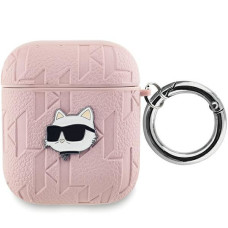 Karl Lagerfeld Cits mobilo telefonu aksesuārs Karl Lagerfeld  Karl Lagerfeld Monogram Choupette Head case for AirPods 1 / 2 - pink