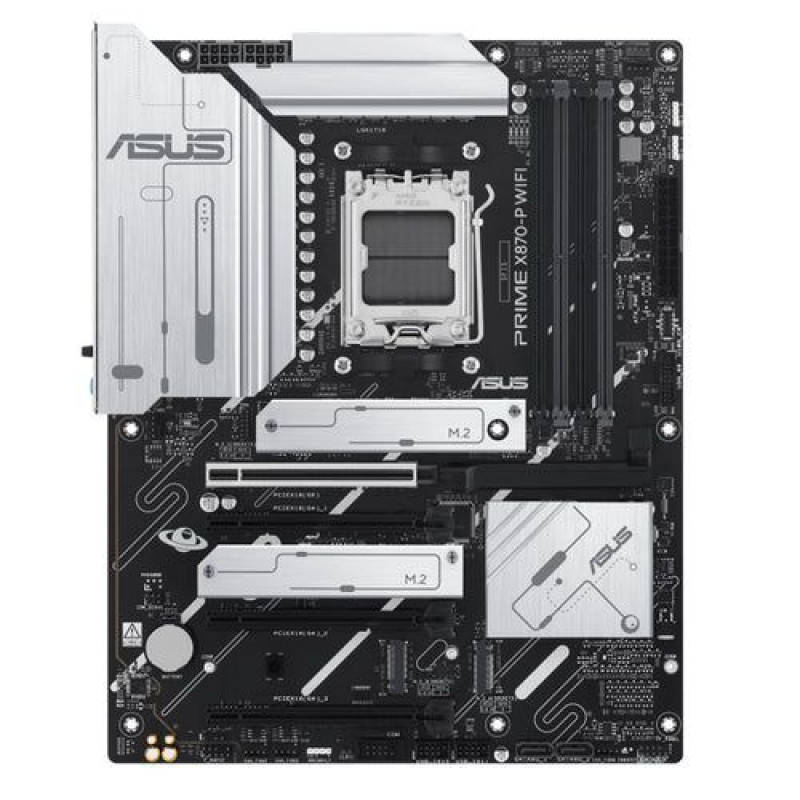 Asus Pamatplate Intel procesorsiem Asus  | PRIME X870-P WIFI | Processor family AMD | Processor socket AM5 | DDR5 | Supported hard disk drive interfaces SATA, M.2 | Number of SATA connectors 2