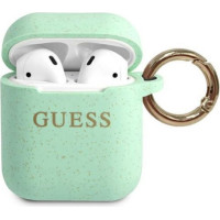 Guess Maciņš austiņām Guess  Airpods Pro Glitter Silicone Case Green