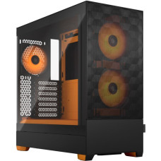 Fractal Design Datoru korpusi Fractal Design  Pop Air RGB Orange Core TG Clear Tint, ATX, mATX, Mini ITX, Power supply included No