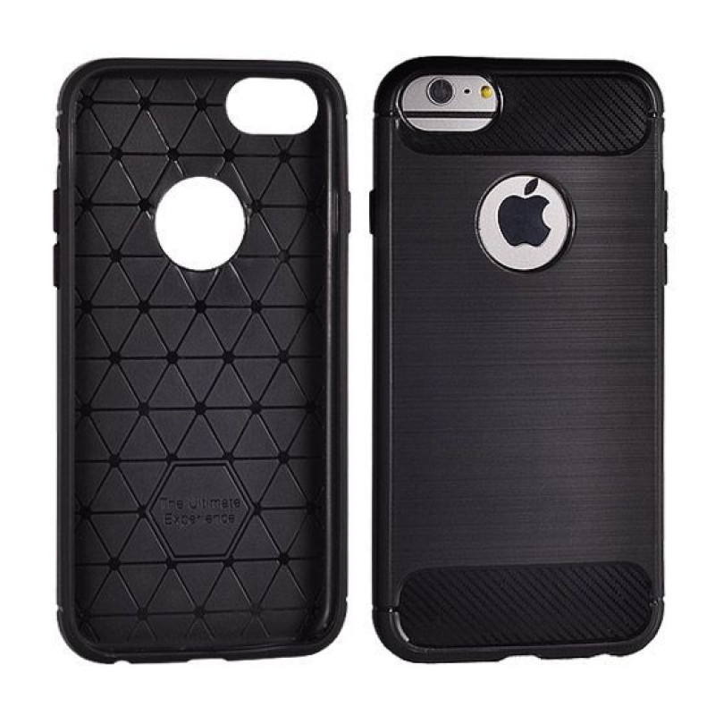 Greengo Aizmugurējais vāciņš GreenGo Nokia 6.1 2018 TPU Carbon Case Black