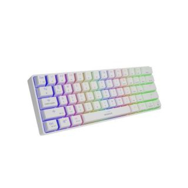 Genesis Datora tastatūra Genesis  THOR 660 RGB Gaming keyboard, RGB LED light, US, White, Wireless/Wired, Wireless connection, Gateron Red Switch