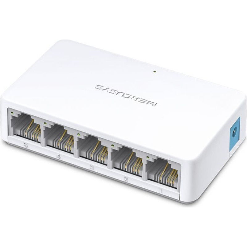 Mercusys Serveru  - Citi piederumi MERCUSYS  Switch MS105 Unmanaged, Desktop, 10/100 Mbps (RJ-45) ports quantity 5, Power supply type External