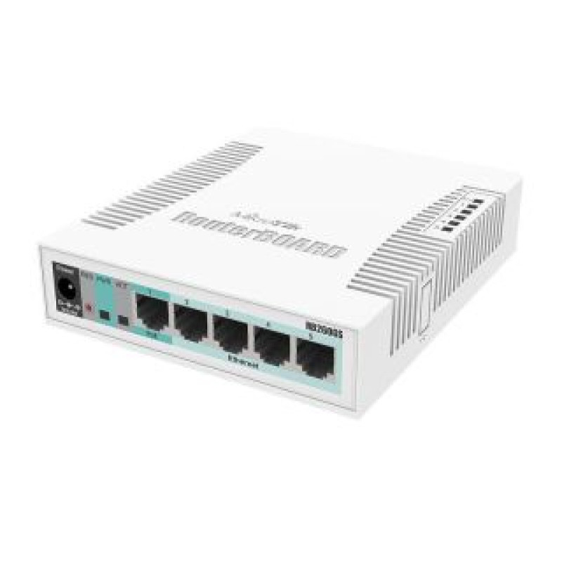 Mikrotik Nevadāms centrmezgls Mikrotik  Switch||CSS106-5G-1S|Desktop/pedestal|5x10Base-T / 100Base-TX / 1000Base-T|1xSFP|CSS106-5G-1S