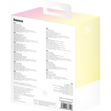 Baseus Ārējais akumulators Baseus  Baseus Popsicle 5200mAh 20W Powerbank with Built-in Lightning Cable (+ White Baseus Simple USB-C - USB-C 60W/20V/3A/30cm Cable) - Yellow-Pink