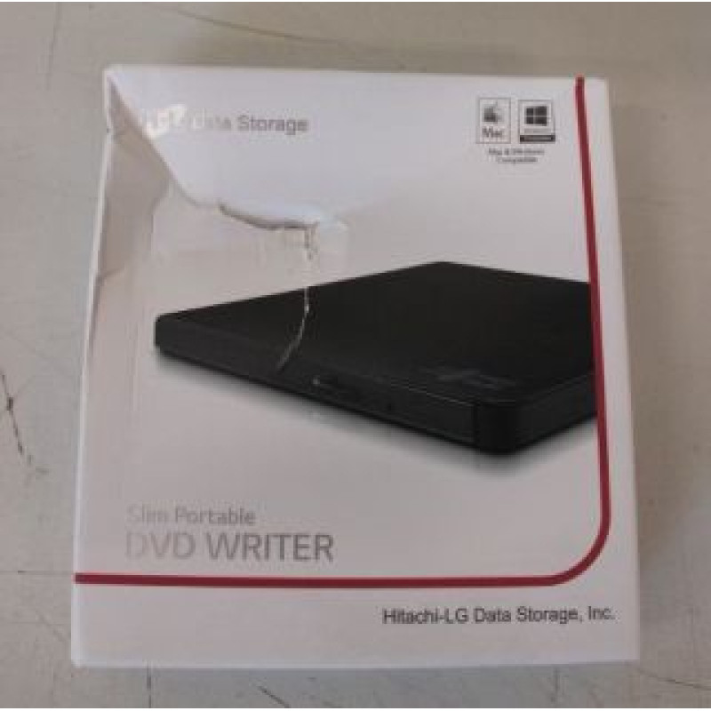 H.l Data Storage Serveru  - Citi piederumi H.L Data Storage  Ultra Slim Portable DVD-Writer | GP57EB40 | Interface USB 2.0 | DVD±R/RW | CD read speed 24 x | CD write speed 24 x | Black | DAMAGED PACKAGING, DENT ON BACK, DENT FLOPPY DISK | Desktop/Notebook