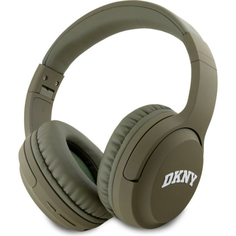 Dkny Bezvadu austiņas DKNY  PU Leather Arch Logo Wireless Headphone Green