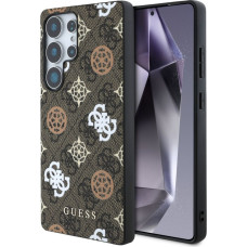 Guess Aizmugurējais vāciņš Guess Samsung Galaxy S25 Ultra Etui 4G Printed Colored Peony Pattern MagSafe Brown
