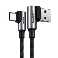 Ugreen Kabelis Ugreen  Ugreen angle cable USB cable - USB Type C Quick Charge 3.0 QC3.0 3 A 0.5 m gray (US176 20855)