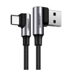 Ugreen Kabelis Ugreen  Ugreen angle cable USB cable - USB Type C Quick Charge 3.0 QC3.0 3 A 0.5 m gray (US176 20855)