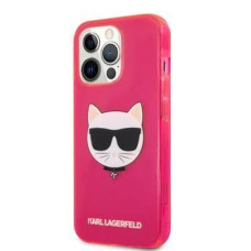 Karl Lagerfeld Aizmugurējais vāciņš Karl Lagerfeld Apple iPhone 13 Pro Max Choupette Head Case Pink