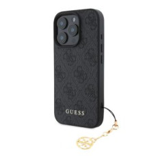 Guess Aizmugurējais vāciņš Guess Apple Guess 4G Charm Case for iPhone 16 Pro Tone on Tone Grey